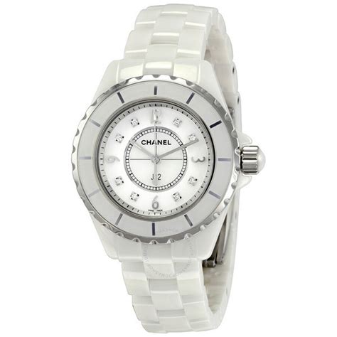 chanel white ladies watch price|j12 chanel watch with diamonds.